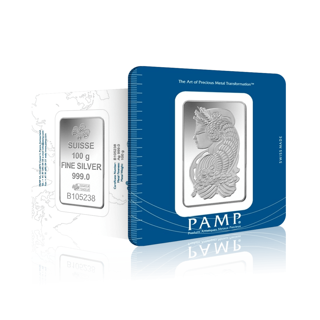 100g PAMP Investment Silver Bar (999.9)