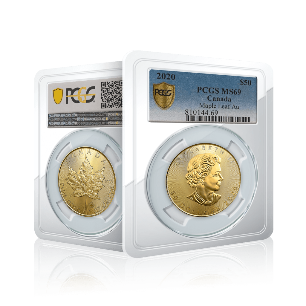 1oz Gold Canadian Maple Leaf (2020) PCGS Graded MS69