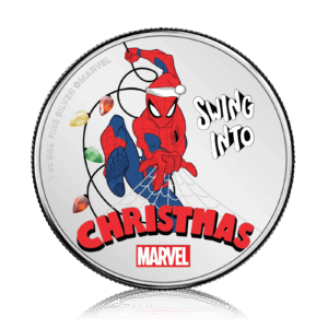 1oz Silver Proof Coin Spiderman Seasons Greetings (2024)