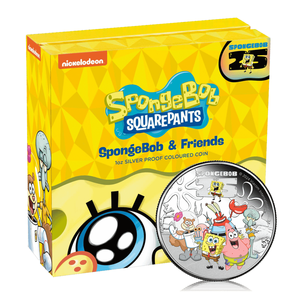1 Oz Silver SpongeBob and Friends Gift Box (2024)