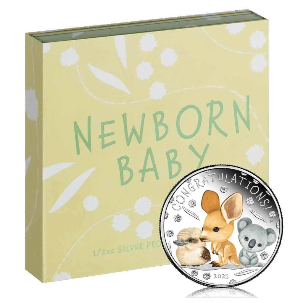 1/2oz Silver Newborn Baby Proof Coloured Coin (2025)