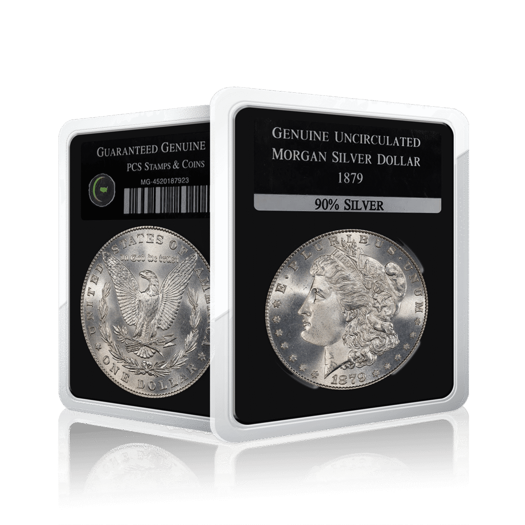 Uncirculated US Morgan Liberty Silver Dollar PCS Graded (1879)