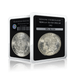 Uncirculated US Morgan Liberty Silver Dollar PCS Graded (1902)