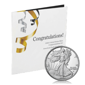 1 Oz Silver US Mint Congratulations Set with Eagle Proof Coin (2022)