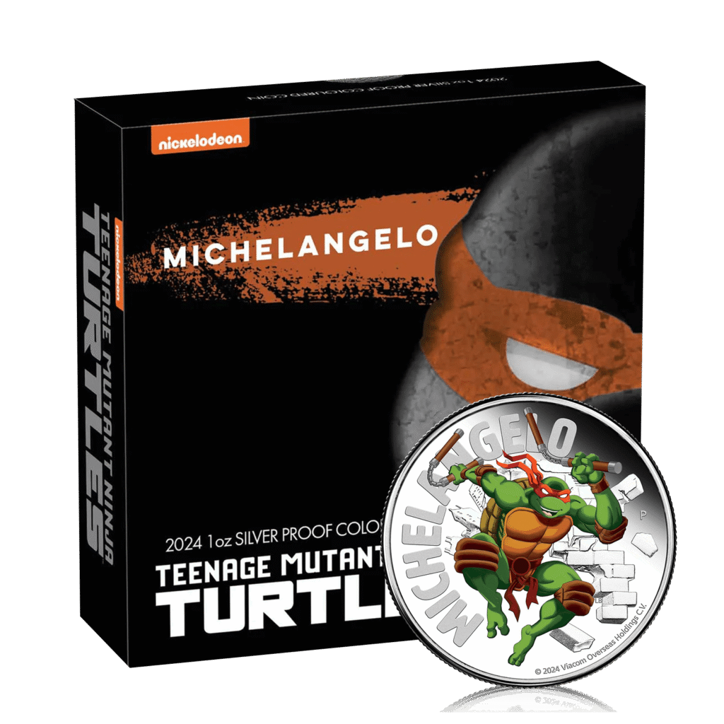 1oz Silver Teenage Mutant Ninja Turtles Michelangelo (2024)