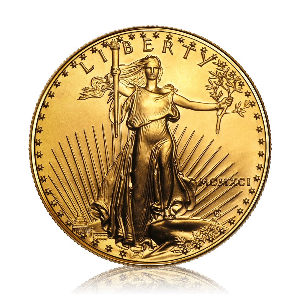 1oz Gold US American Eagle (1990)