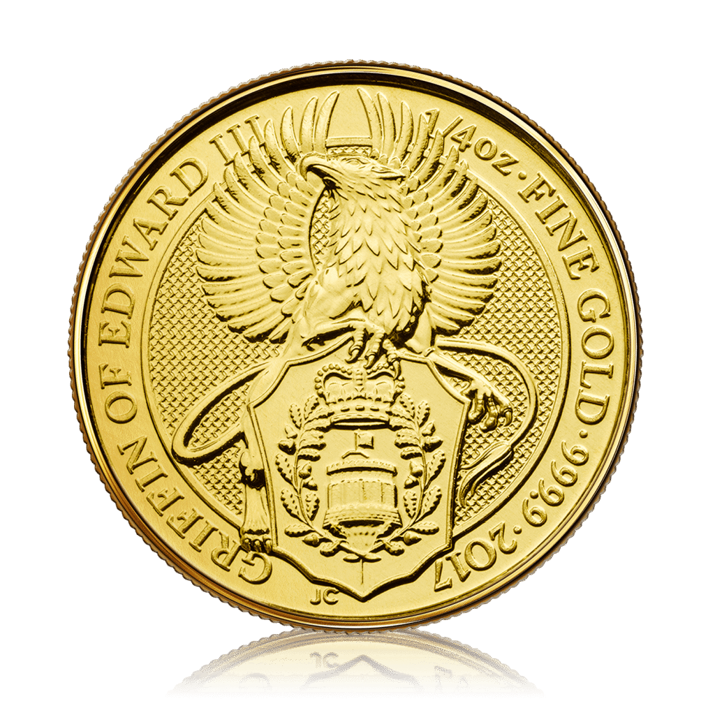 1/4 oz Gold Queens Beast Griffin Of Edward (2017)