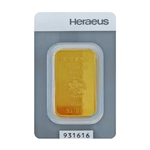 1oz Heraeus Investment Gold Bar