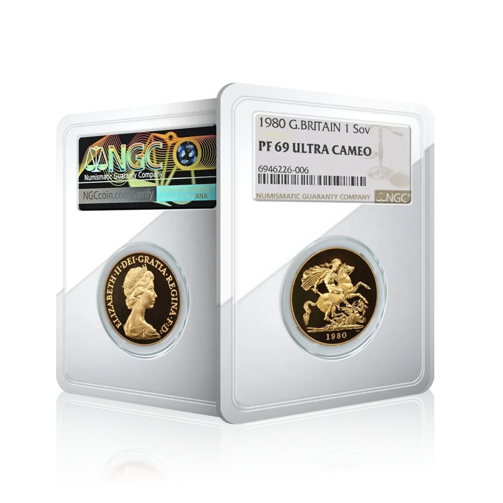 Gold Sovereign Queen Elizabeth ll NGC- PF69 Ultra Cameo (1980)