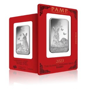 1 Oz PAMP Year of the Rabbit Silver Bar (2023)