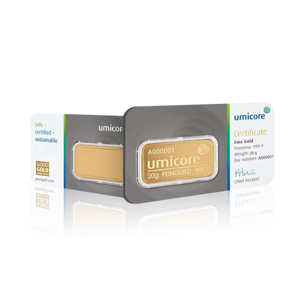 20g Umicore Investment Gold Bar (999.9)
