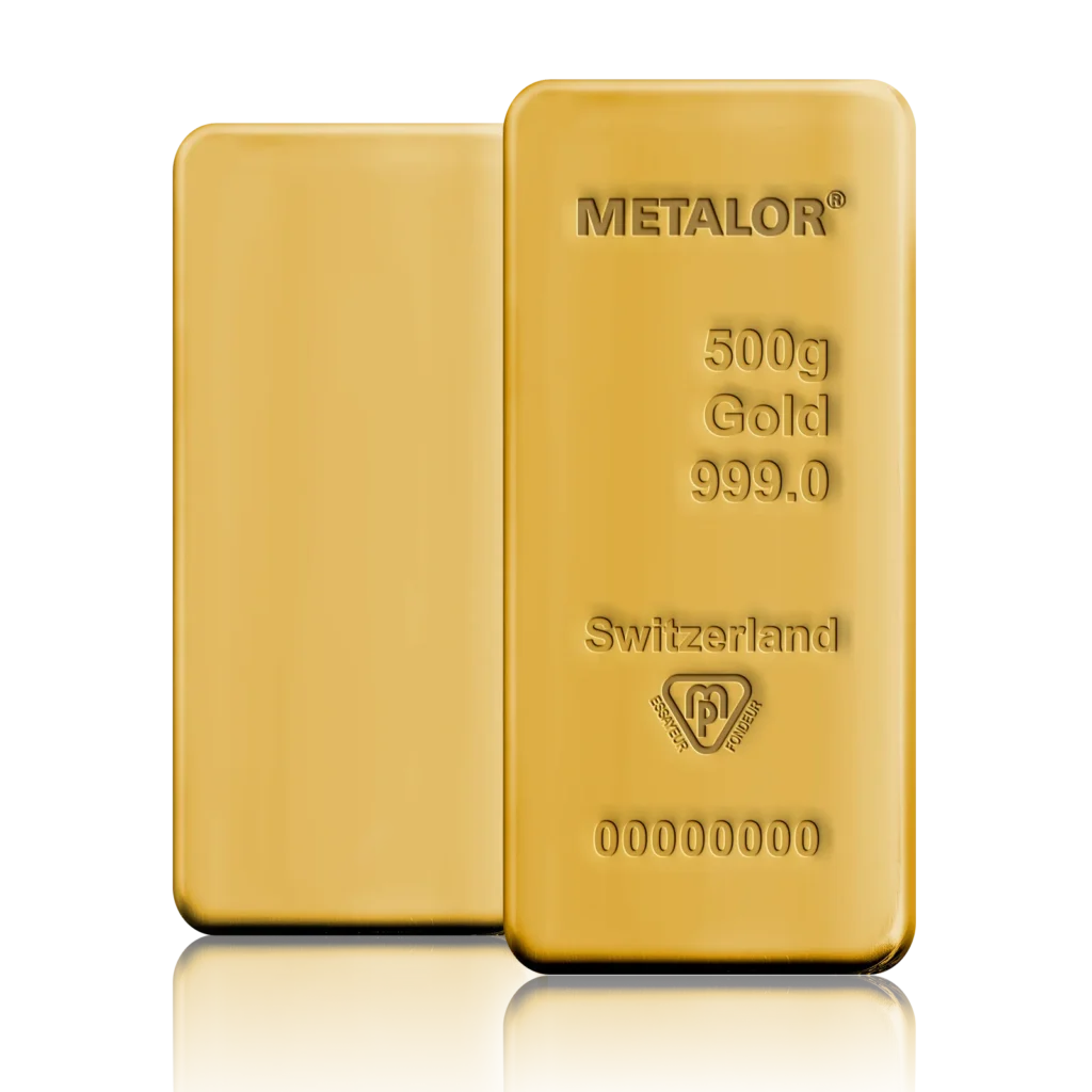 500g Metalor Investment Gold Bar (999.9)