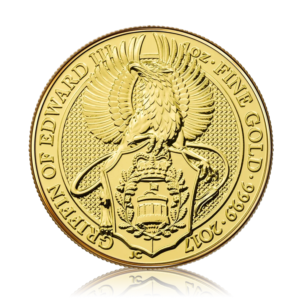 1oz Gold Queens Beast Griffin Of Edward (2017)