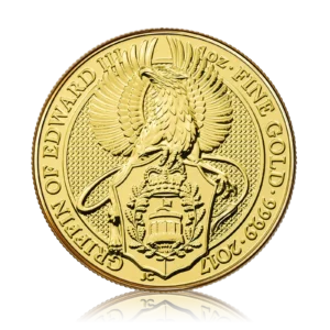 1oz Gold Queens Beast Griffin Of Edward (2017)