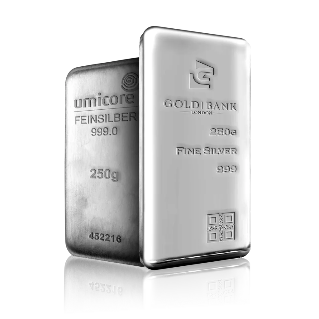 250g Silver Investment Bar Mixed Brands (Best Value)