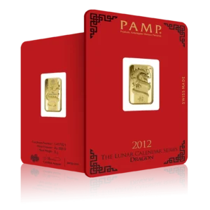 5g PAMP Lunar Year of the Dragon Gold Bar (2012)