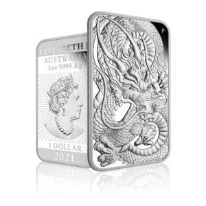 1oz Silver Perth Mint Rectangular Dragon (2021)