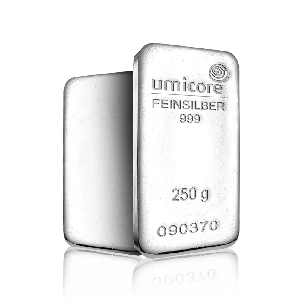 250g Umicore Investment Silver Bar (999)