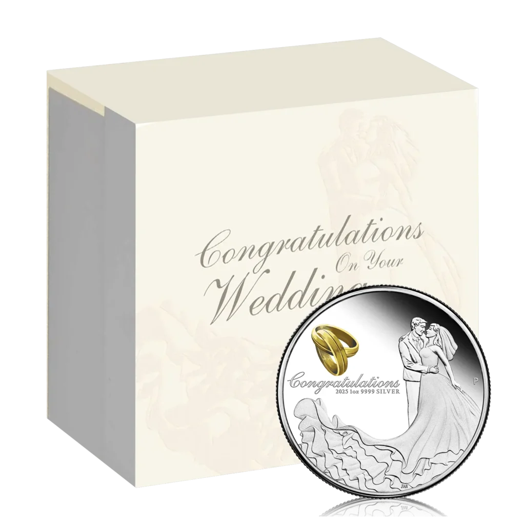 1 Oz Silver Congratulations Happy Wedding Gift Box (2025)