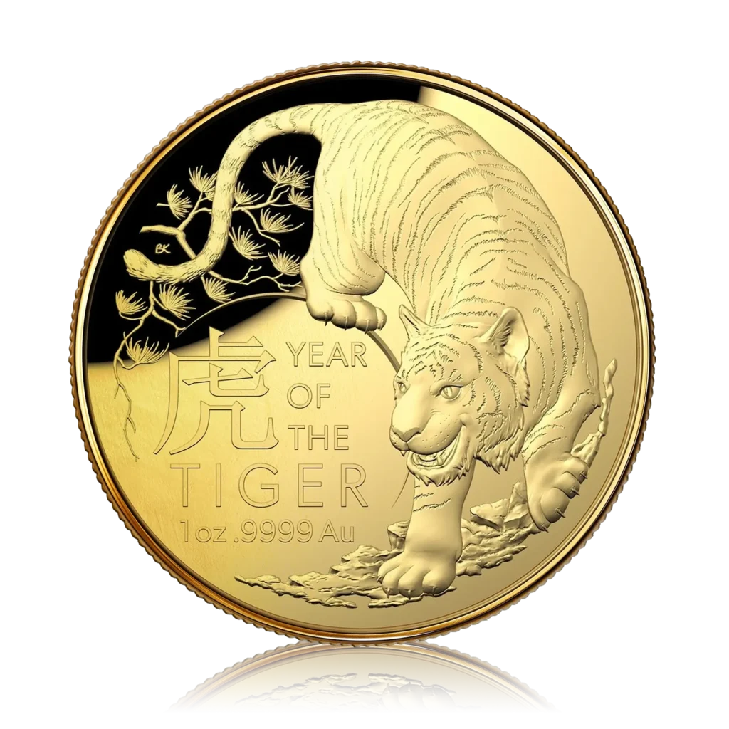 1Oz Gold Royal Australian Mint Year of the Tiger (2022)