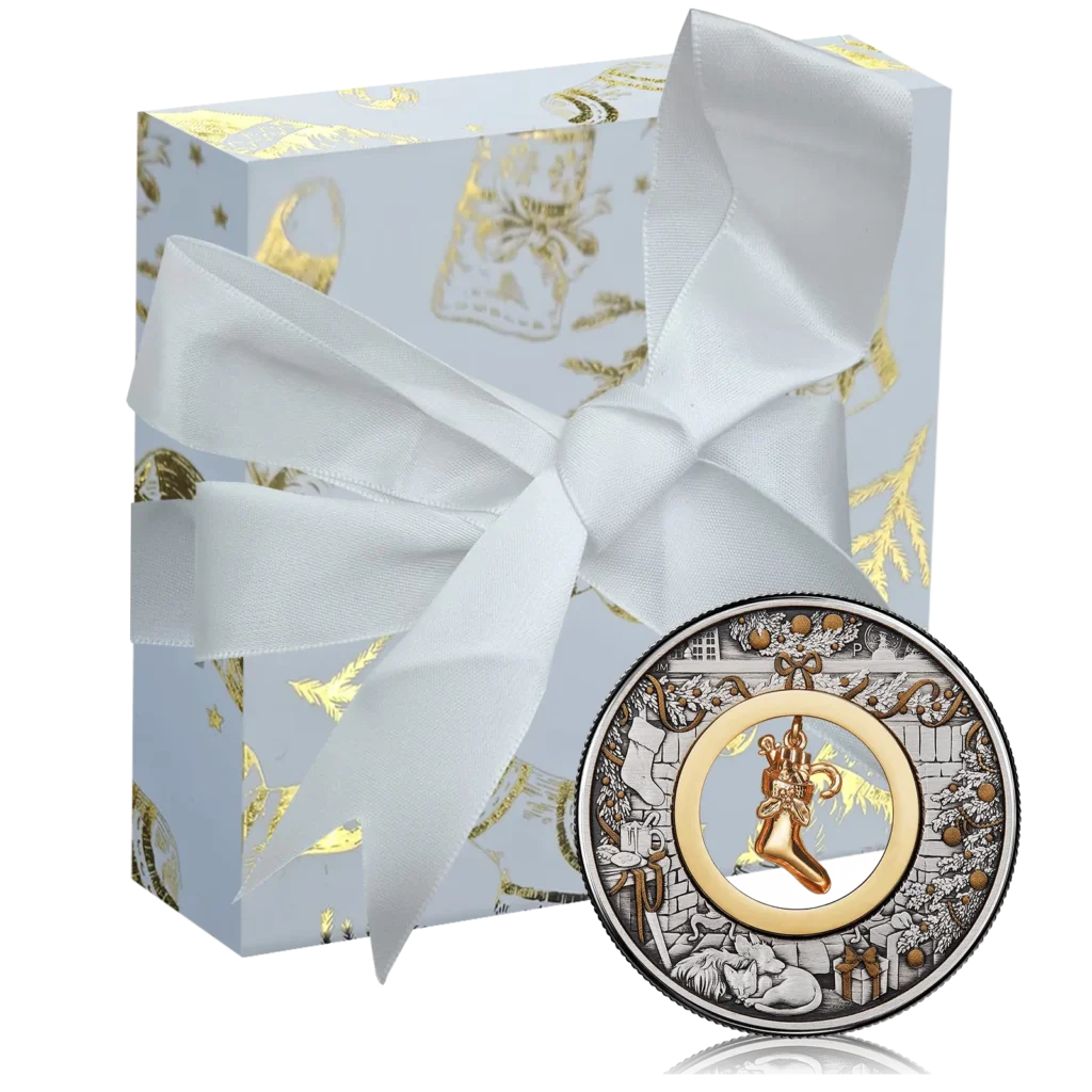 2 Oz Silver Antique Coloured Coin – Night Before Christmas (2023)