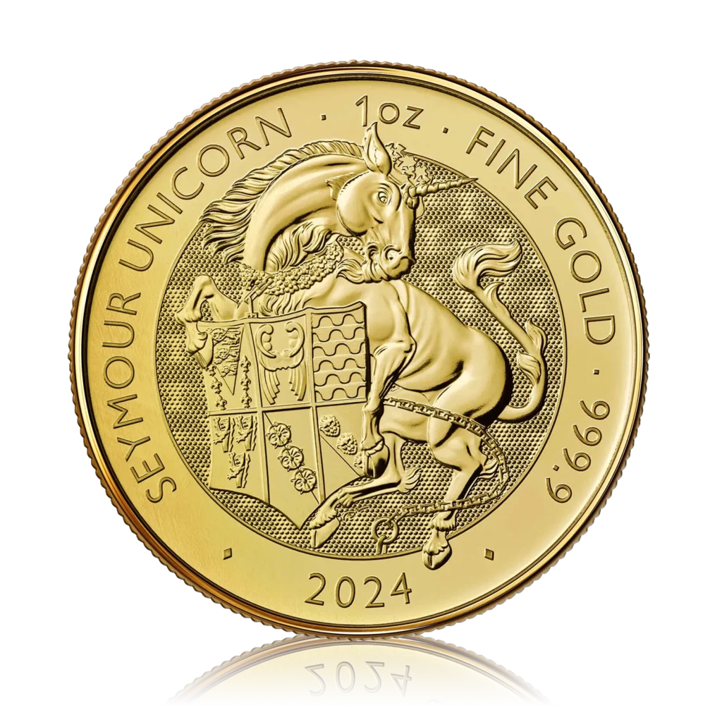 1 oz Gold Royal Mint Tudor Beast Seymour Unicorn (2024)
