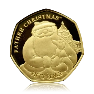 50 Pence Elizabeth II Father Christmas Gold Coin (2021)
