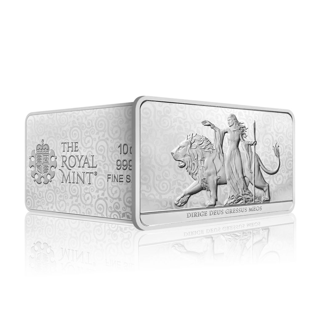 10 Oz Silver Royal Mint Una & Lion Bar (999.9)