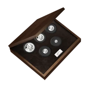 Silver Proof Sovereign Five Coin Set. St George and the Dragon (2022)