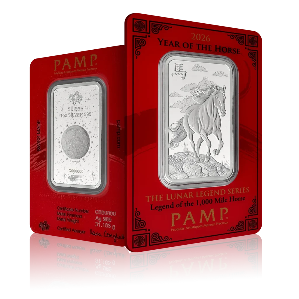 1 Oz Silver PAMP Year of the Horse (2026)