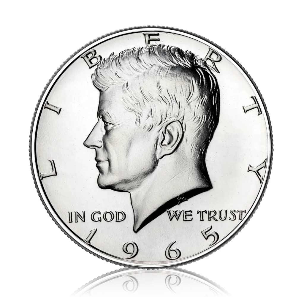 Kennedy US Half Dollar Silver Coin (1965)