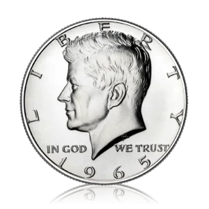 Kennedy US Half Dollar Silver Coin (1965)