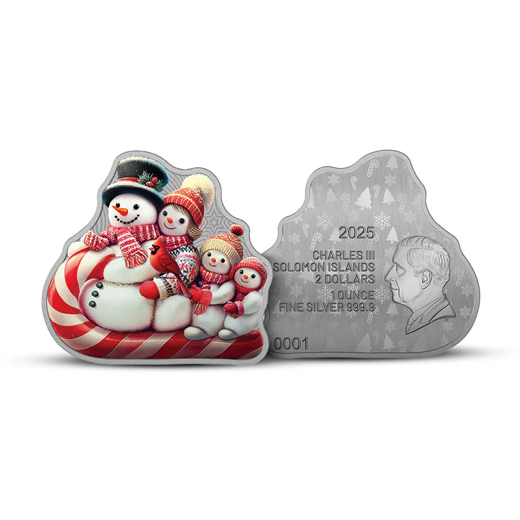 1oz PAMP Silver Snowman Sleigh Ride Box Set (2025)