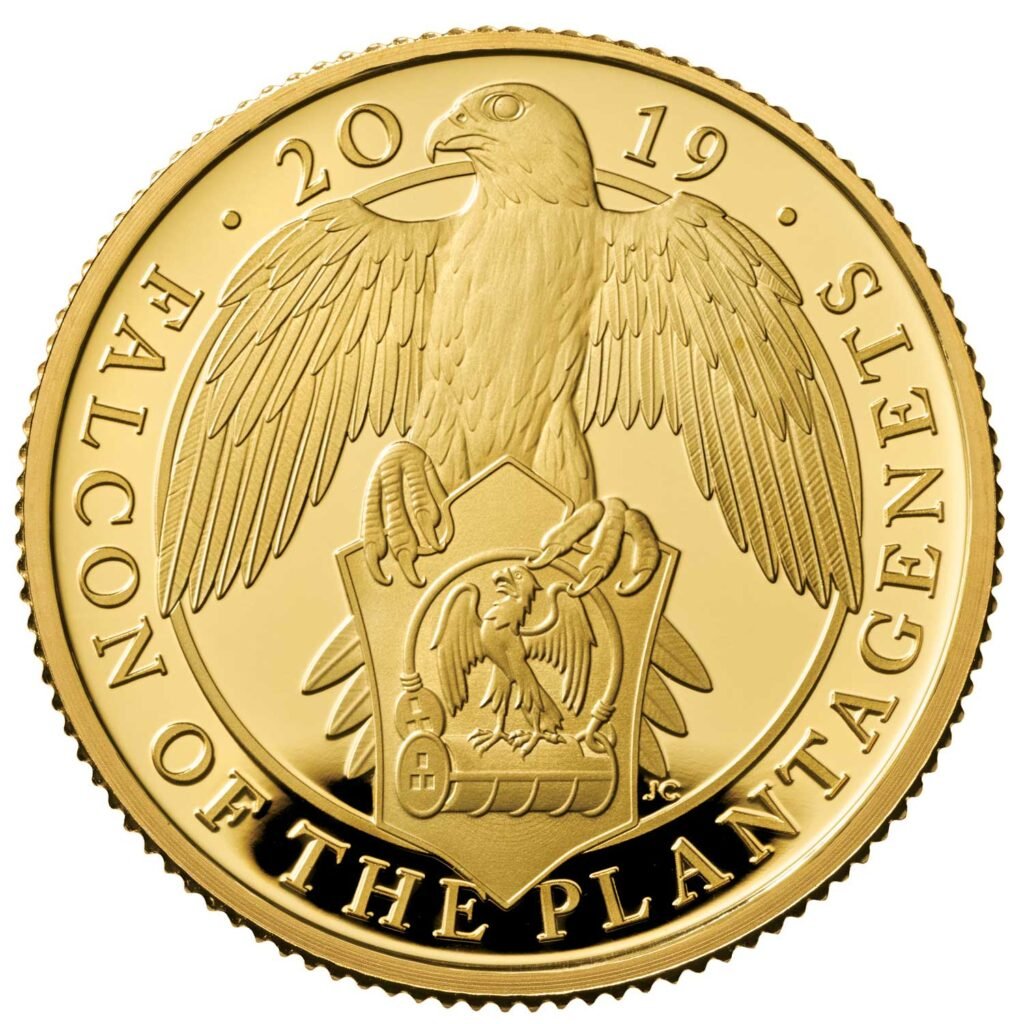 1/4 Oz Gold Queen's Beast Falcon Of The Plantagenets (2019)