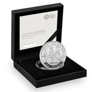 Platinum Wedding Anniversary £5 Silver Proof Coin Box Set (2017)