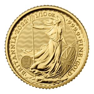 1/10 oz Gold Royal Mint Britannia Queen Elizabeth ll (2022)